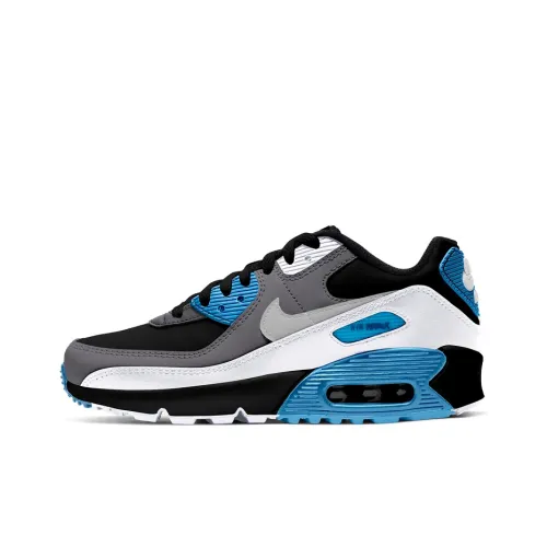 Nike Air Max 90 Low Топ Беговые кроссовки Женские Черный серый синий