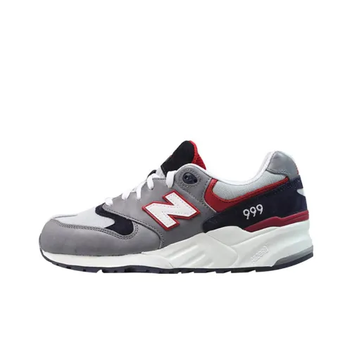 New Balance NB 999 Амортизация Низкий Топ Беговые кроссовки Унисекс Серый Белый Красный