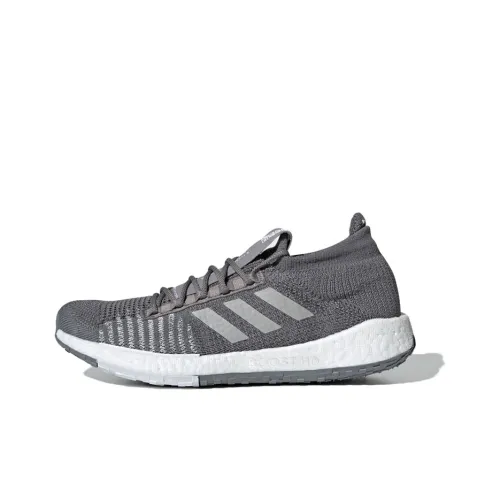 Adidas PulseBOOST Slip-resistant Low Top Casual Running Shoes Men's Gray White Adidas PulseBOOST Slip-resistant Низкий Топ Повседневные Беговые Кроссовки Мужские Серый Белый