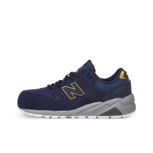 New Balance NB 580 Амортизация Покрытие Быстросохнущий Низкий Топ Беговые кроссовки Женские Темно-синий