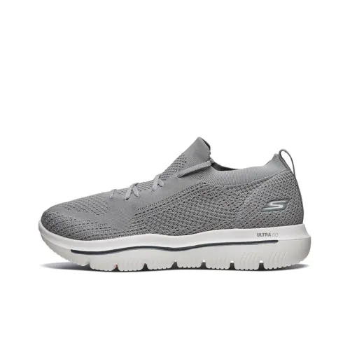 Skechers Go Walk Evolution Ultra Low Топ Марафон Беговые кроссовки Мужской Серый Белый