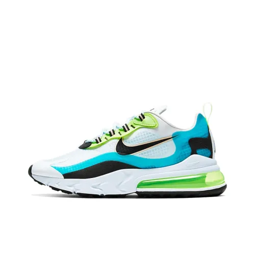 Nike Air Max 270 Устойчивый к истиранию Низкий Топ Повседневные Беговые кроссовки Мужские Белые Зеленые