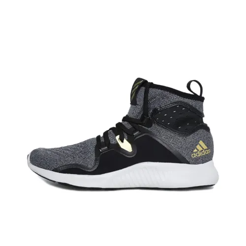 Adidas Edgebounce Амортизация Высокий Топ Марафон Беговые кроссовки Женские Черный Серый Белый