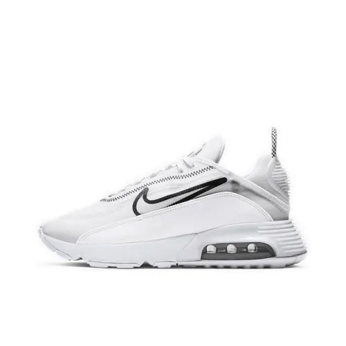 Nike Air Max 2090 Устойчивый к истиранию Низкий Топ Воздушная подушка Повседневные Беговые кроссовки Женские Белый Черный