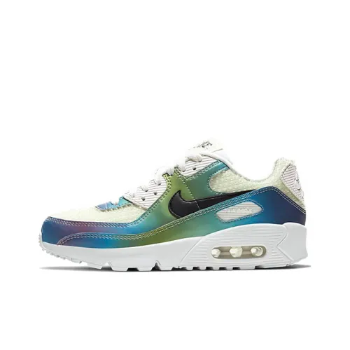 Nike Air Max 90 Low Топ Повседневные Беговые Кроссовки Женские Синие Зеленые