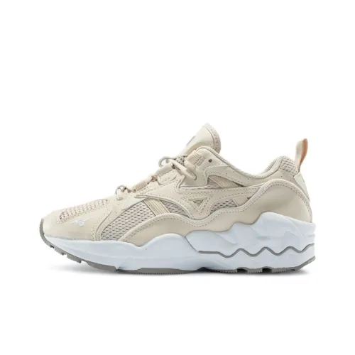 Mizuno Rider 1 Амортизаторы Shock Absorbers Противоскользящие Устойчивые к истиранию Дышащие Низкие Беговые кроссовки Унисекс Бежево-желтые