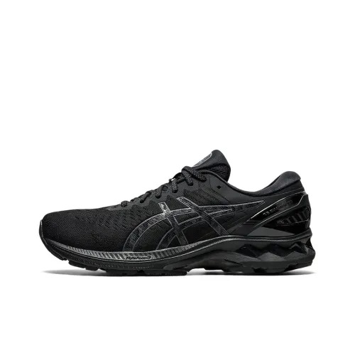 Asics Gel Kayano 27 Low Топ Беговые кроссовки Мужские Чисто черные