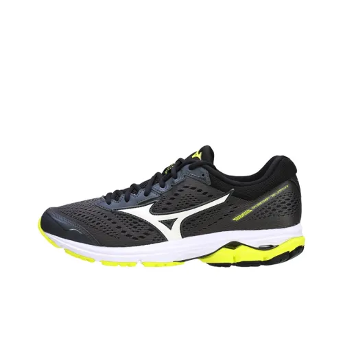 Mizuno Wave Rider 22 Дышащие Низкие Кроссовки для Бега Унисекс Черный Желтый Белый