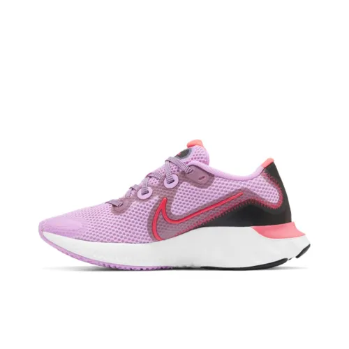 Nike Renew Run Shock Absorbers Slip-Resistant Low Top Casual Running Shoes Women's Purple Black Найк Рينью Ран Шок Абсорберз Слип-Резистент Лоу Топ Повседневные Беговые Кроссовки Женские Фиолетовый Черный
