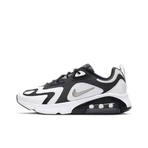 Nike Air Max 200 Low Беговые кроссовки Мужские Черные Белые Серые