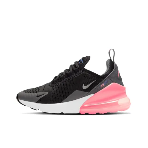 Nike Air Max 270 Low Топ Air Cushion Марафон Беговые кроссовки GS Черный Серый Розовый