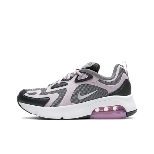 Nike Air Max 200 Амортизация Wa Дышащий Низкий Топ Air Cushion Повседневные Беговые Кроссовки Женские Светло-фиолетовые