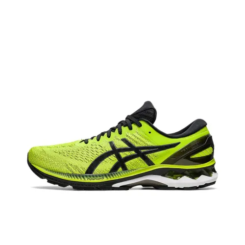 Asics Gel Kayano 27 Low Топ Беговые кроссовки Мужские Черные Зеленые