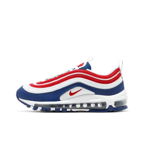Nike Air Max 97 Low Топ Повседневные Беговые Кроссовки Женские Синий Белый Красный