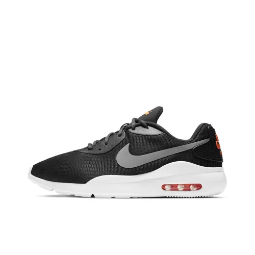 Nike Air Max Oketo Low Топ Air Cushion Беговые кроссовки Мужские Черный Белый Оранжевый