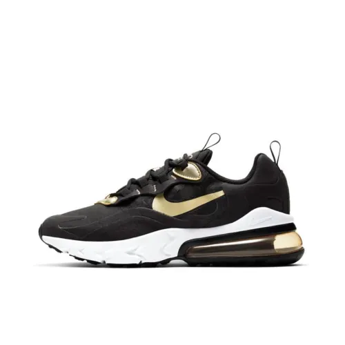 Nike Air Max 270 Low Топ Повседневные Беговые Кроссовки Женские Черный Белый Золото