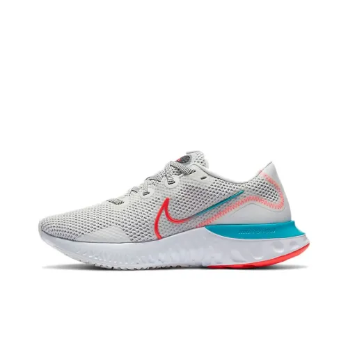 nike Renew Run Shock Absorbers Slip-resistant Low Top Marathon Running Shoes Women's Gray Red Blue nike Renew Run Shock Absorbers Противоскользящий Низкий Топ Марафон Беговые Кроссовки Женские Серый Красный Синий