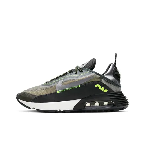 Nike Air Max 2090 Low Топ Повседневные Беговые Кроссовки Мужские Черные Зеленые