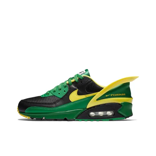 Nike Air Max 90 Low Топ Марафон Удобный и Универсальный Мужской Черный Зеленый Желтый