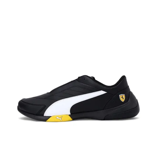 PUMA Bmw M Амортизация Устойчивый к истиранию Легкий Низкий Топ Беговые кроссовки Мужские Черный Белый Желтый