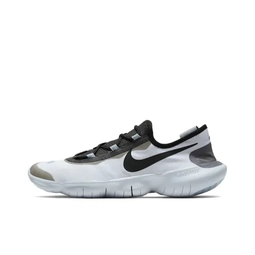 Nike Free Rn 5,0 Амортизаторы Устойчивые к истиранию Низкий Топ Повседневные Беговые кроссовки Мужские Белый Черный Синий