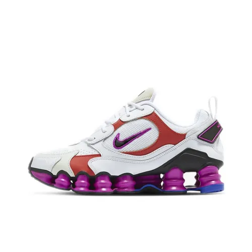 Nike Shox TL Series Slip-resistant Abrasion-resistant Low Top Casual Running Shoes Women's White Purple
