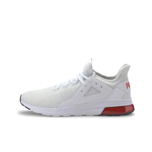 PUMA Electron Series Амортизирующие Дышащие Противоскользящие Беговые кроссовки Mid Топ Унисекс Белый Красный