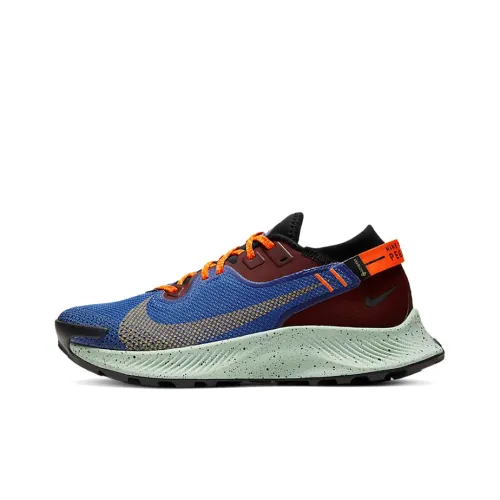 Nike Pegasus Trail 2 Амортизаторы Slip-on Trail Беговые кроссовки Женские Черный синий оранжевый