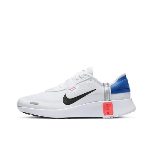 nike Reposto Shock Absorbers Slip Resistant Abrasion Resistant Дышащий Низкий Топ Беговые кроссовки Женские Белый Синий