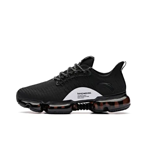 ANTA Nebula Low Топ Беговые кроссовки Женские Черный белый Full Length Air Cushion