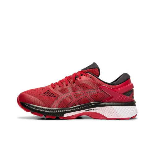 Asics Gel Kayano 26 Low Top Беговые кроссовки Мужские Черные Красные