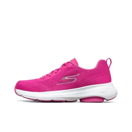 Skechers Go Run Viz Tech Low Топ Беговые кроссовки Женские Персиково-красный Белый