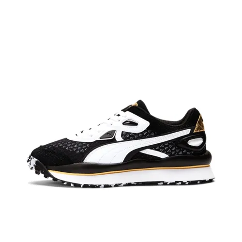 PUMA Street Rider Moirer Street Rider Moirer Low Топ Беговые кроссовки Мужской Черный золотой