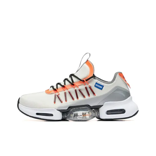 SNOOPY x ANTA Амортизирующие шоки противоскользящие устойчивые к истиранию низкий топ беговые кроссовки для мужчин белый и оранжевый