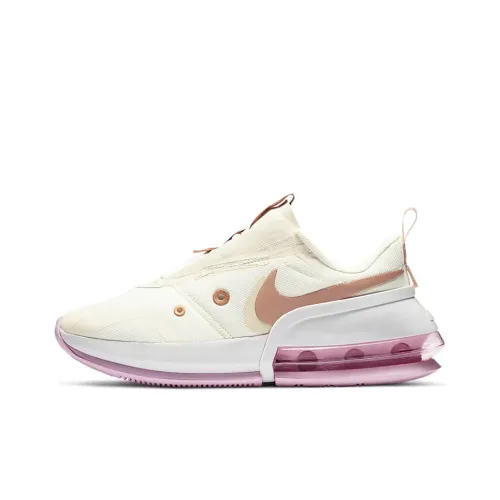 Nike Air Max Up Low Top Air Cushion Повседневные Беговые Кроссовки Женские Бежевый Белый Розовый