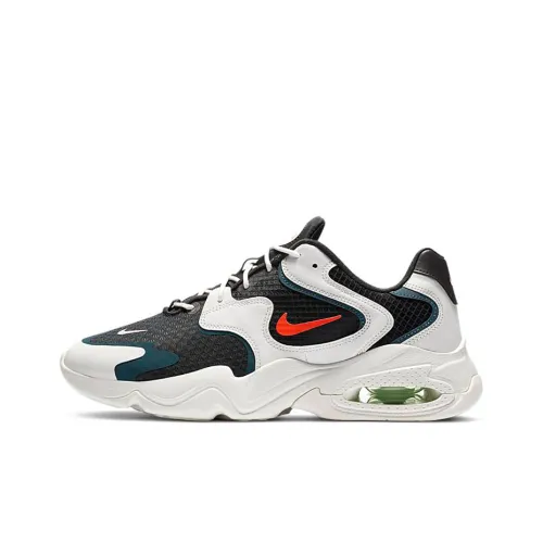 Nike Air Max 2X Low Беговые кроссовки Мужские Черные Белые Красные