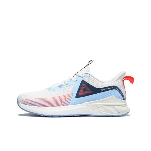 PEAK Амортизирующий Нескользящий Износостойкий Дышащий и Легкий Низкий Топ Беговые кроссовки Мужские Холщовый Белый