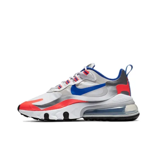 Nike Air Max 270 React MID Топ Беговые кроссовки Женские Белые Синие Оранжевые