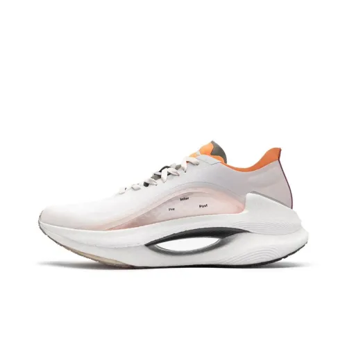 Soulland x LINING Shadow 1,0 Амортизация Легкий Низкий Топ Беговые кроссовки Женские Белый Оранжевый