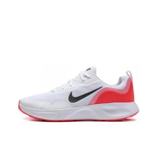 Nike Wearallday Shock Absorbers Slip-Resistant Abrasion-Resistant Low Top Marathon Running Shoes Men's White Red Найк Wearallday Шок Absorbers Противоскользящий Устойчивый к Износу Низкий Топ Марафон Беговые Кроссовки Мужские Белый Красный