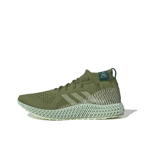 Adidas Нескользящий Легкий MID Топ Беговые кроссовки Унисекс Оливково-зеленый