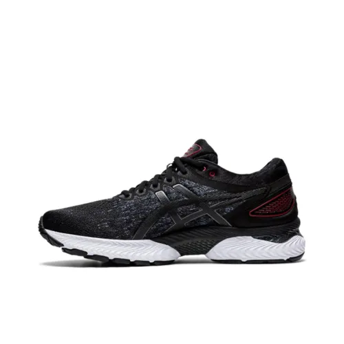 Asics Gel Nimbus 22 Амортизация Низкий Топ Беговые Кроссовки Мужские Черный Красный