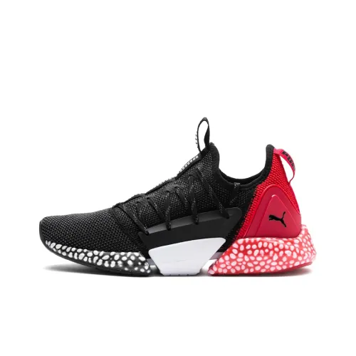 PUMA Hybrid Rocket Runner Амортизация Противоскользящий Легкий Отскок Беговые кроссовки Мужские Черный Белый Красный