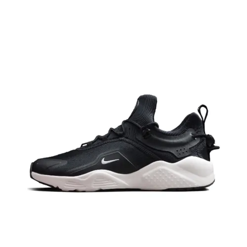 Nike Huarache City Shock Absorbers Slip-Resistant Low Top Беговые кроссовки Женские Черный Белый