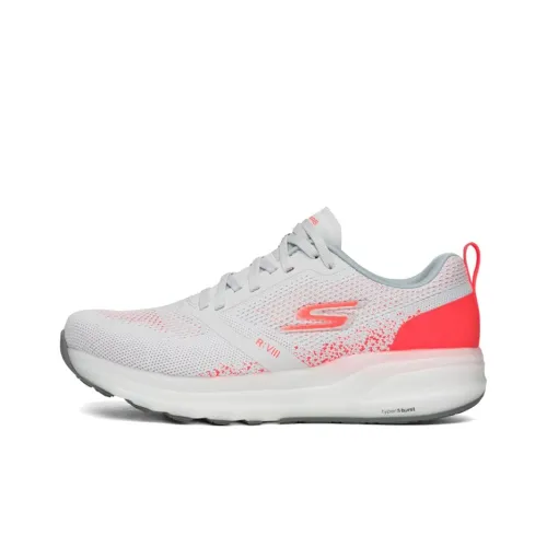 Skechers Go Run Ride 8 Low Топ Беговые кроссовки Женские Белые Розовые Серые