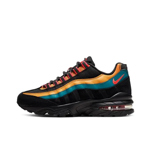 Nike Air Max 95 Low Беговые кроссовки Женские Черный Желтый Синий