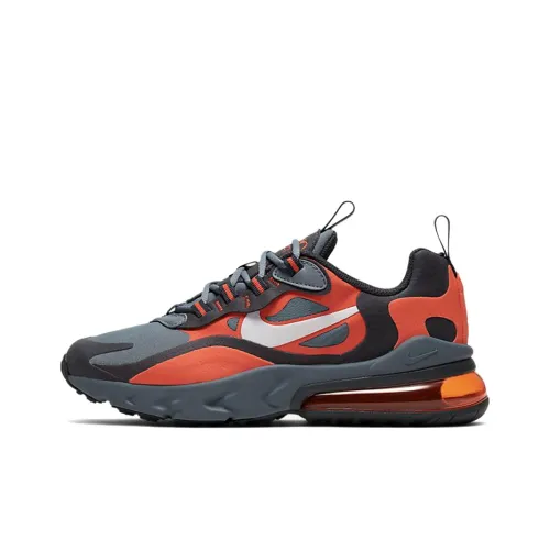 Nike Air Max 270 Амортизация Легкий Отскок Низкий Топ Беговые кроссовки Женские Серый Оранжевый