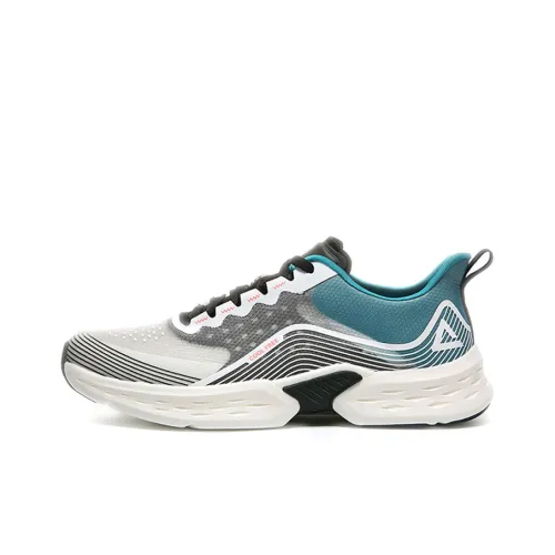 PEAK Амортизаторы Shock Slip-resistant Abrasion-resistant Низкий топ Беговые кроссовки Мужские Белый Серый Синий