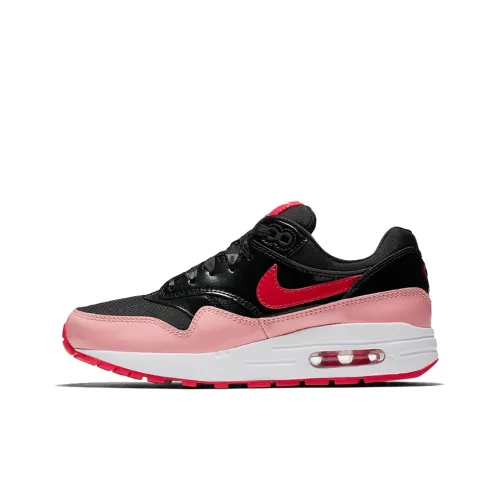 Nike Air Max 1 Low Топ Беговые кроссовки Женские Черный Розовый
