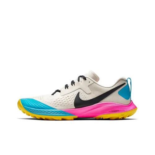 Nike Air Zoom Terra Kiger 5 Амортизирующие низкие кроссовки для бега на марафон мужские бежевые розовые и синие